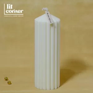 Nến Pillar Khối Trụ Sọc Tròn - Size L