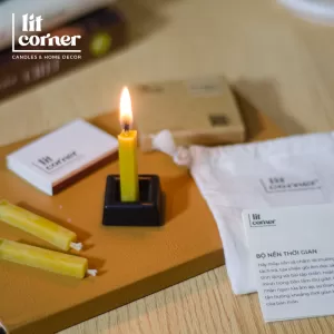 Bộ Nến Thời Gian 100% Sáp Ong Tự Nhiên - 30 Phút