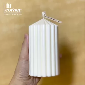 Nến Pillar Khối Trụ Sọc Tròn - Size M